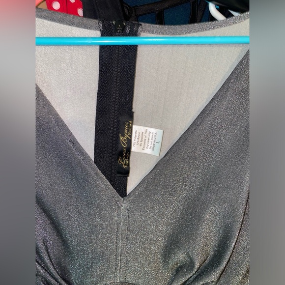 Laura Byrnes Lurex wiggle dress size large pinup girl clothing - Picture 2 of 3